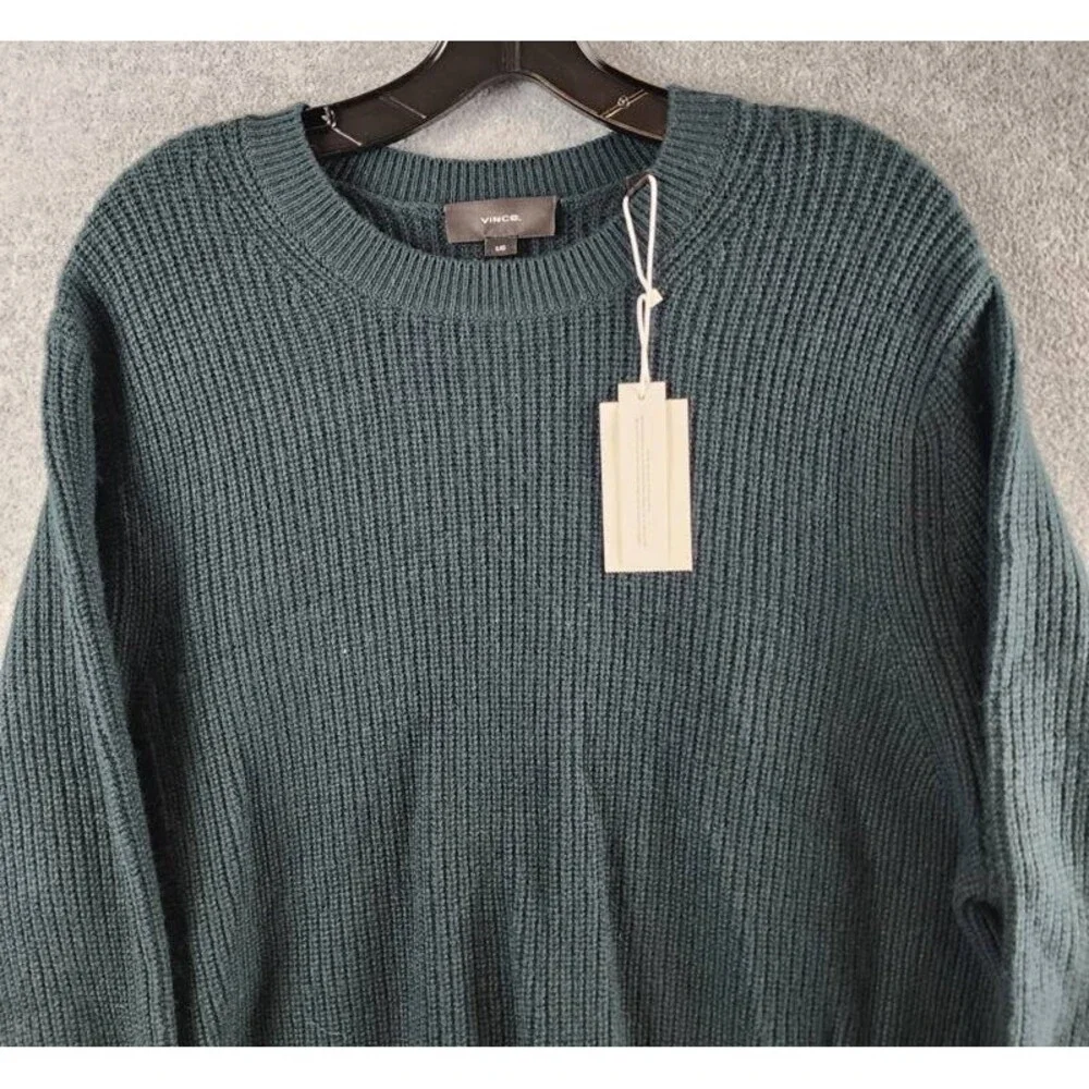 Vince Shaker Wool-Cashmere Sweater Men's Large Country Racer Pullover L/S